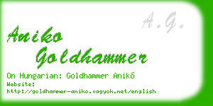 aniko goldhammer business card